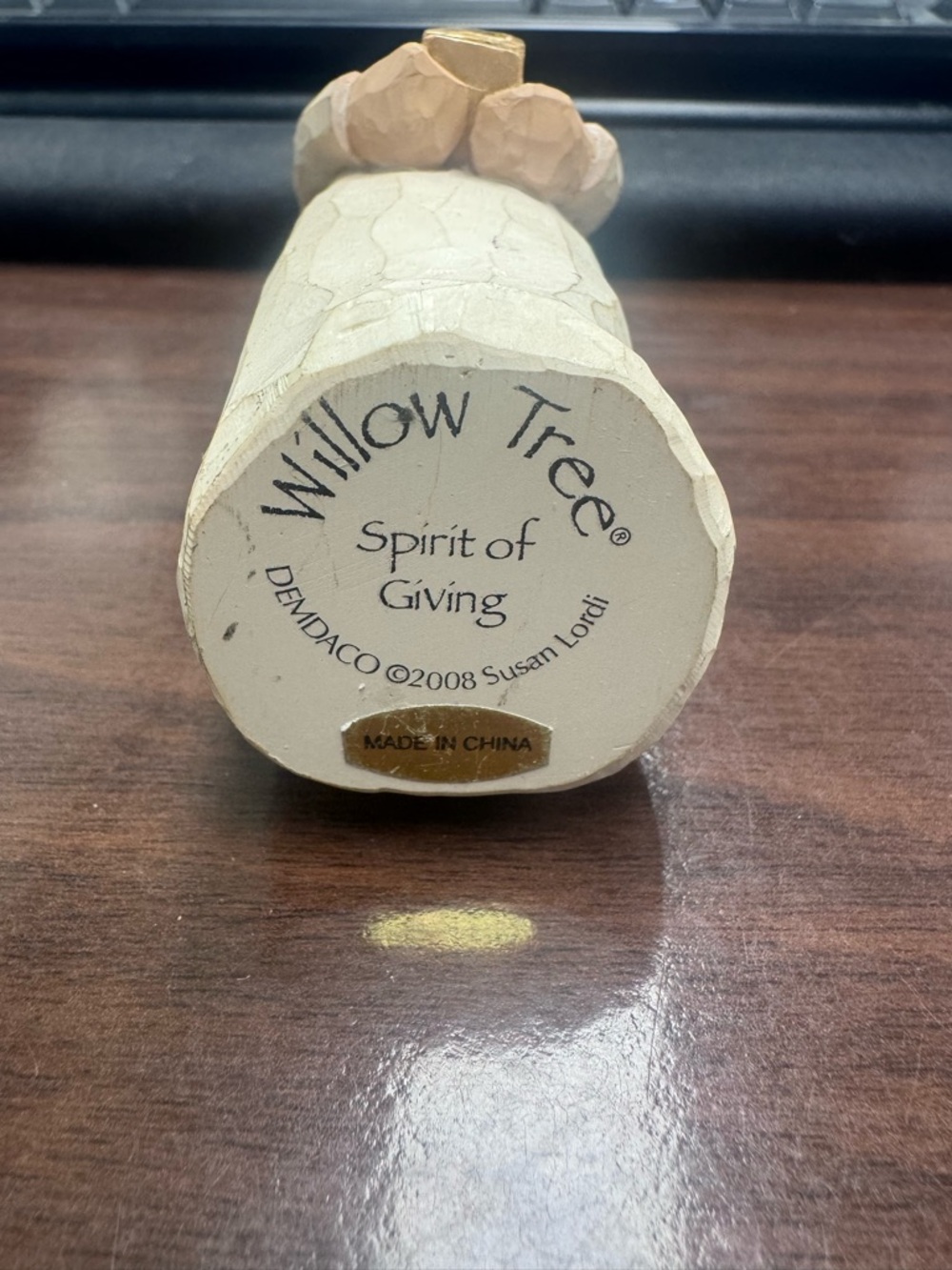 Willow Tree cream and tan Spirit of Giving Figurine